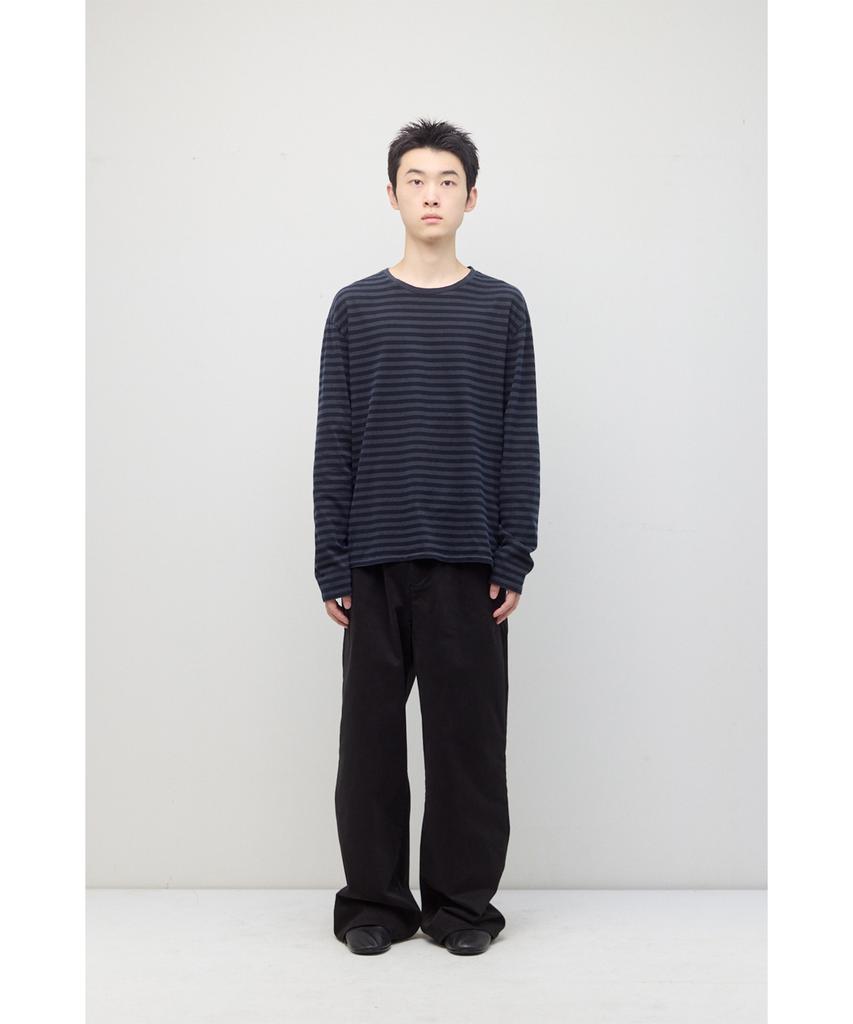 HATCHINGROOM Vtg Stripe Tee Dyed Blue Black