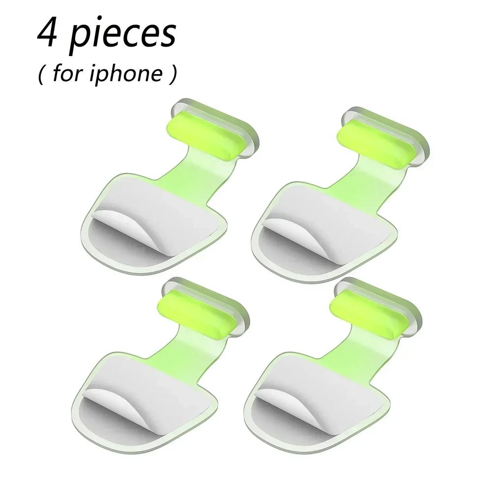 Soft Silicone Luminous USB C Anti Dust Cover Caps for IOS Type C Mobile Phone Dust Plugs Charging Port Protectors for IPhone
