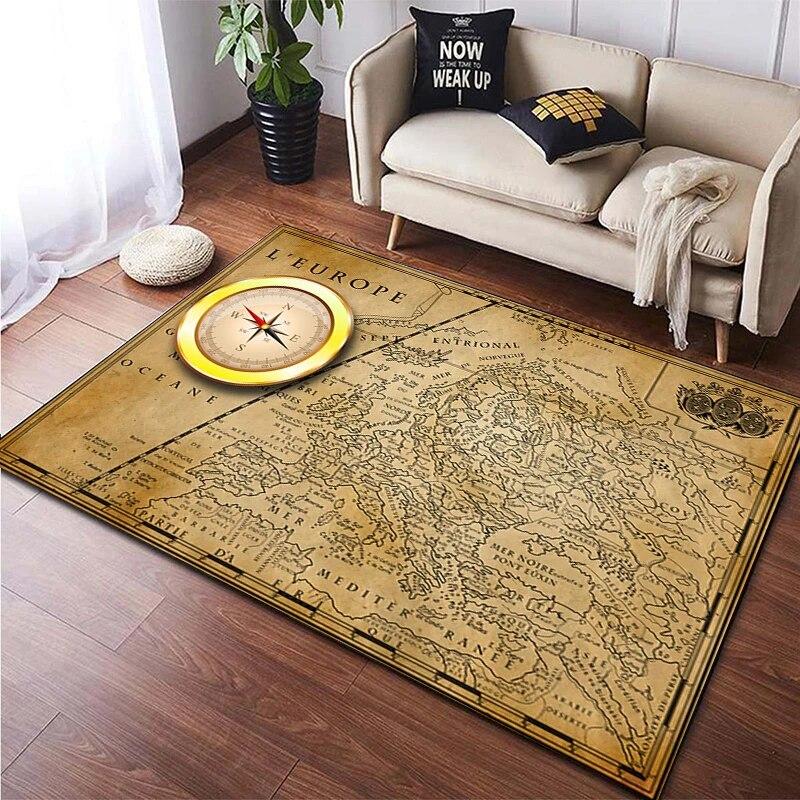 Map Carpet  Kitchen Mats for Floor Play Aera Mat Picnic Mat Camping Cushion Floor Mat  Living Room Rug Game Area Mat Room Decor
