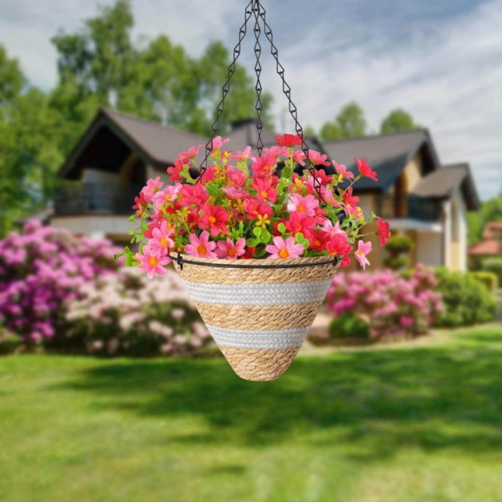 Simulated Flower Basket Decoration Flower Basket Spring Simulated Flower Decoration