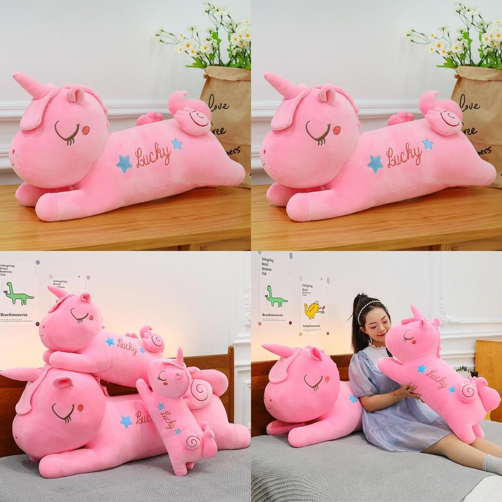 Tier Plüsch Einhorn für Kinder Bettdeko Plüschtier für Letter Design Stickerei