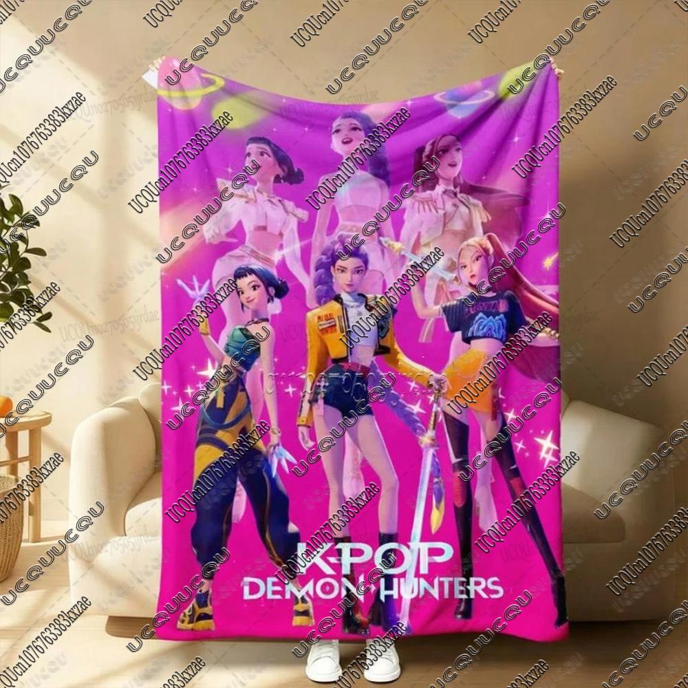K-pop Demon Hunters Huntrix Blankets Quality Winter Warm Throw Blanket Girls Boys Gifts Sofa Bed Blankets Christmas Gifts