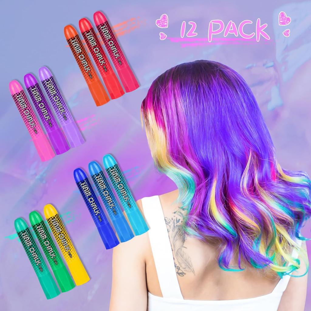 12-color Water-based Hair Pen Easy To Clean And Carry Bright Colors 2ML
