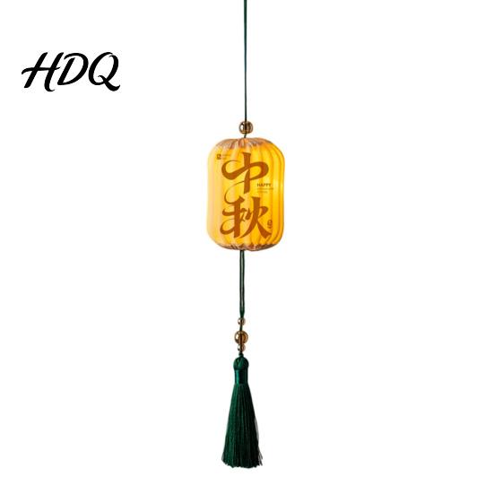 Decorative Hanging Lights Traditional Mini Chinese Lantern with LED Light Handheld Middle Warm Ambient Lighting Autumn Festival for Spring Festival,