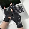 Summer Manicure Sunscreen Gloves Pure Cotton Half Finger Women's Ultraviolet Anti Light Thin Style Driving and Riding Anti Slip Finger Breathable