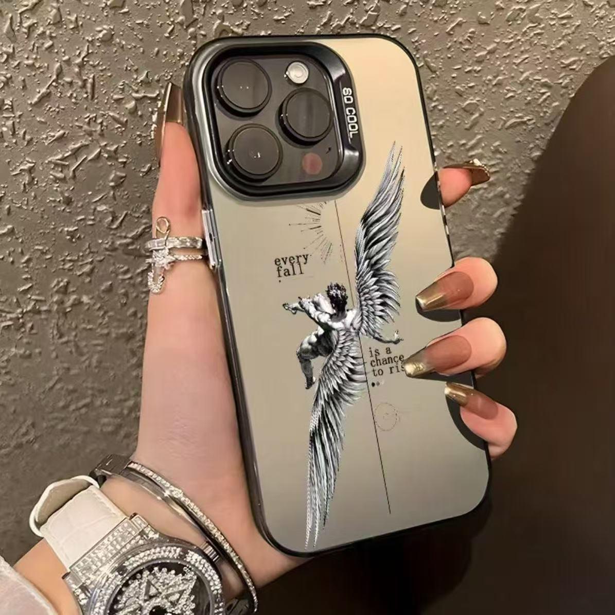 

European Fallen Angel iPhone Case for iPhone 13-17 Pro Models - High-End Design iPhone 13 Mini