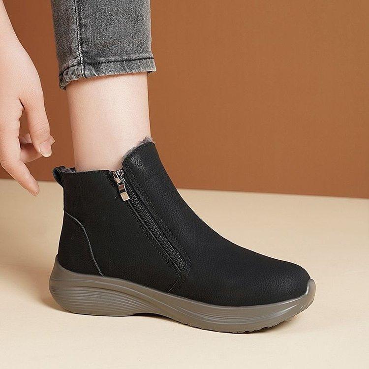 Snow boots women's non-slip 2025 winter new cold-proof cotton shoes piled and thickened Northeast cotton boots thick-soled warm winter boots