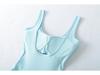 Women's Sexy Backless Jumpsuit Tank Top with Chest Pads - Multi-Color, Sleeveless, Slim-Fit