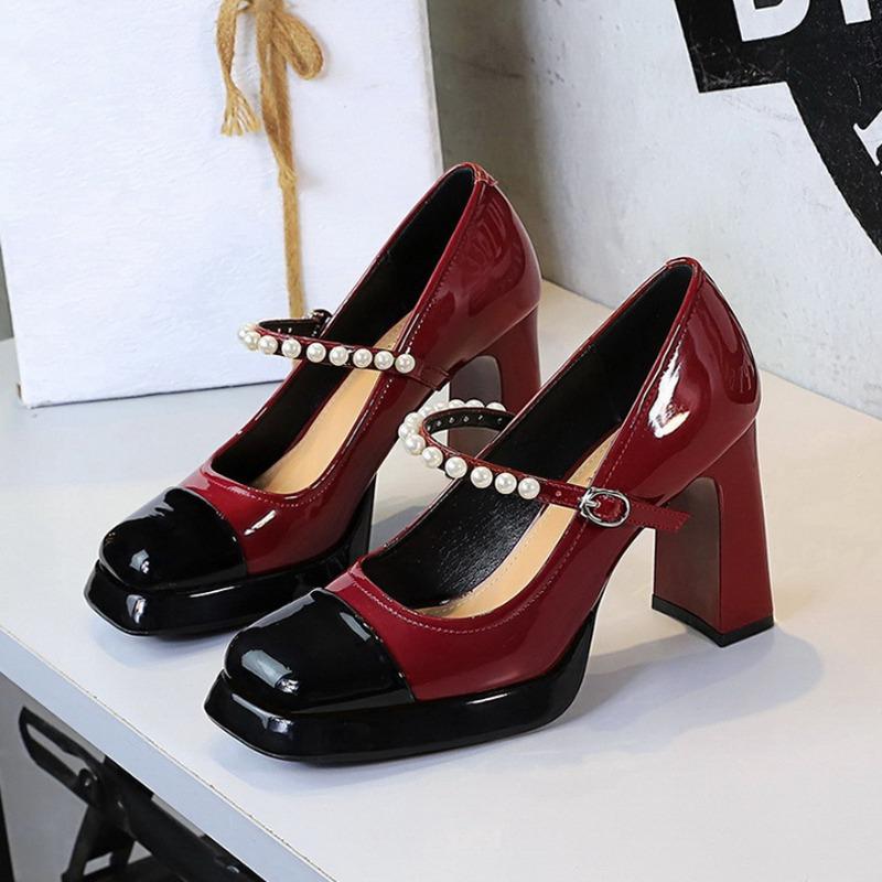 2026 Zapatos de Tacón Alto de Moda para Mujer Zapatos de Fiesta Marca Moderna Plataforma Cuadrada para Damas 10 cm Leopardo Negro