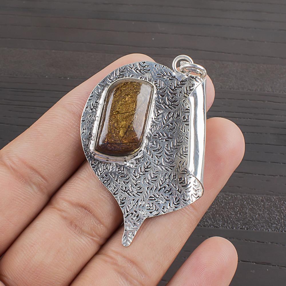 

Natural Bronzite Gemstone 925 Sterling Silver Jewelry Designer Pendant 2.09 AJP-2383