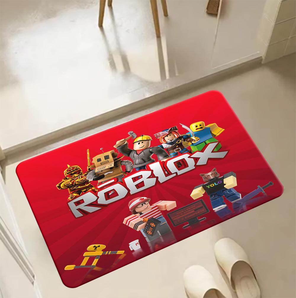 

ROBLOX Creative Printed Carpet for Living Room Home Leisure Area Anti-slip Rug Bedside Soft Floor Mats Indoor Extrance Doormat 40cmx60cm