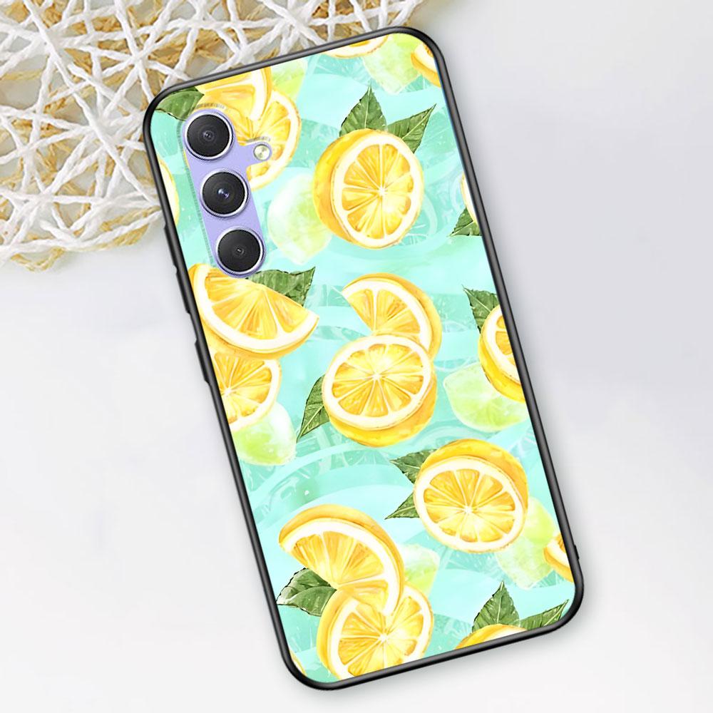 Summer Fruits Lemon Case for Samsung Galaxy A51 A53 A54 A31 A52 A12 A13 A21s A22 A32 A11 A22 A33 A41 A52s A73 TPU Phone Cover