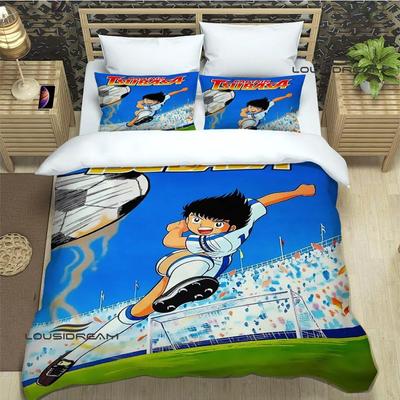Cartoon Bedding Set, Captain Tsubasa Duvet Set, Home Bedroom Duvet Cover Pillowcase, Boy and Girl Gifts