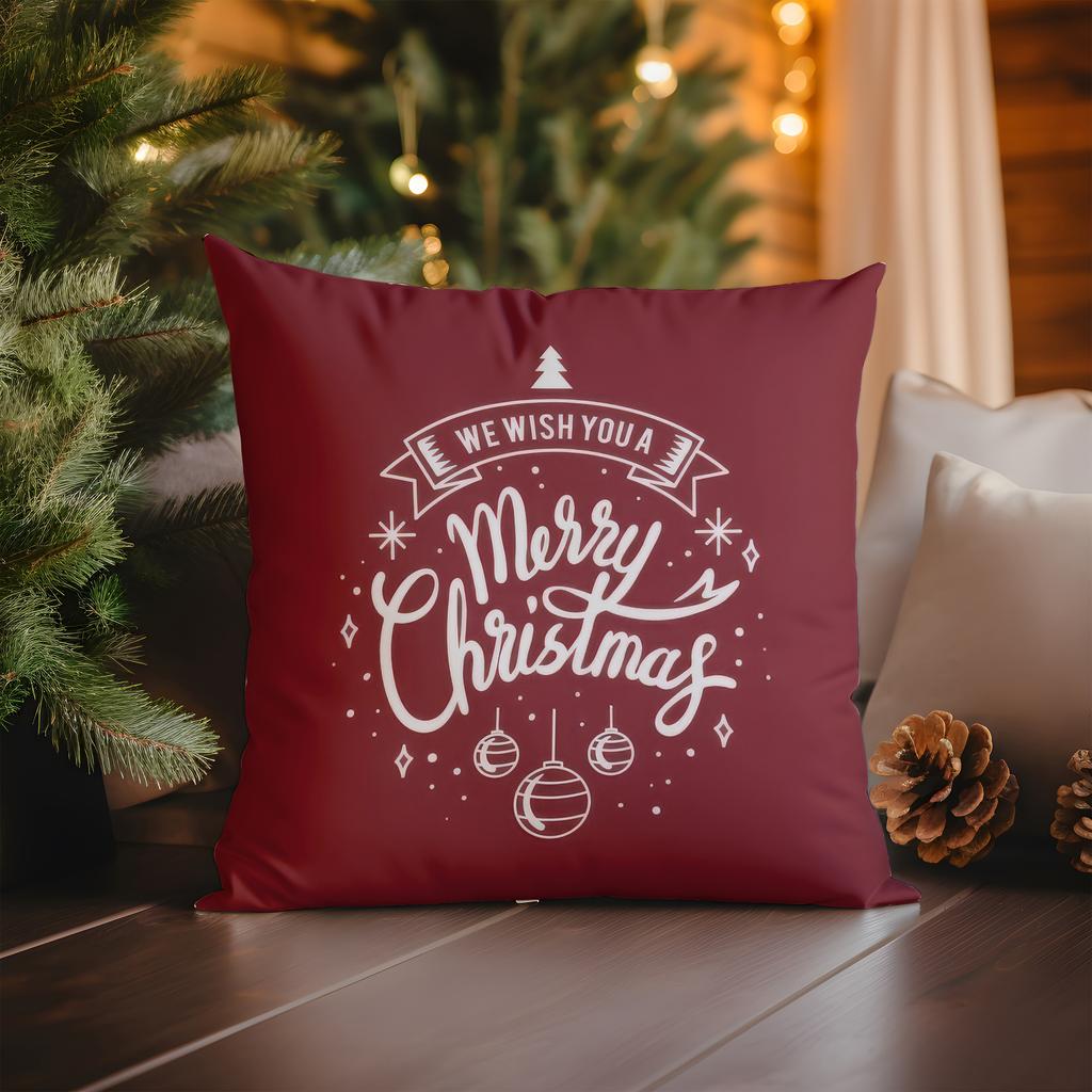 Home Decor Merry Christmas Decorative Cushion Cover Pattern Cushion Cover Suitable for Sofa Bedroom Car Pillow Cover
