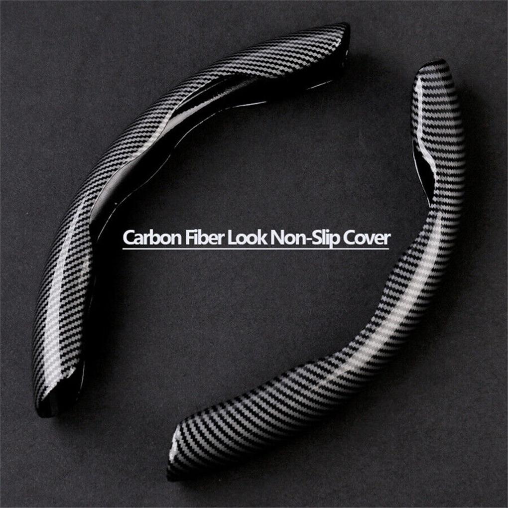 2pieces Car Steering Wheel Car Steering Wheel Anti-slip Cover Anti-slip Interior Heightener Cover