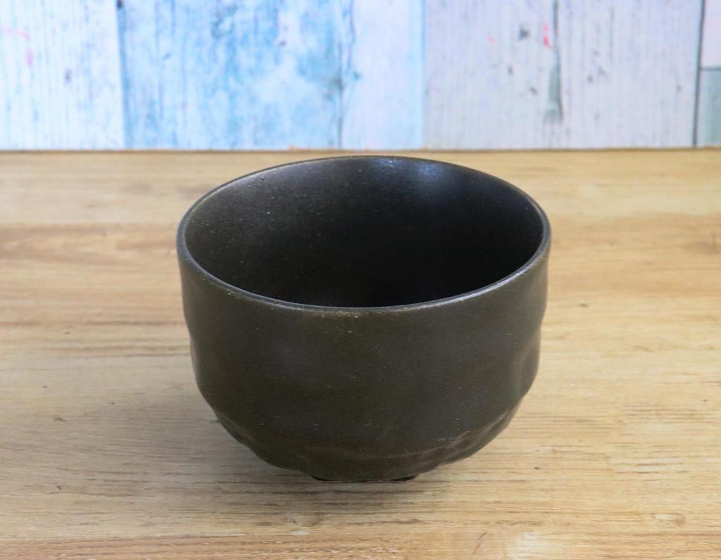 Mino Ware Japanese Cafe Series Echigo [Matcha Bowls & Small Bowls] Tenmoku Style, Set of 6 (Size: H7 x W10 x D10cm)