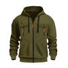 Mens New Fall Winter Hooded Sweatshirt Casual Trendy Zip Pullover Loose Fit Streetwear
