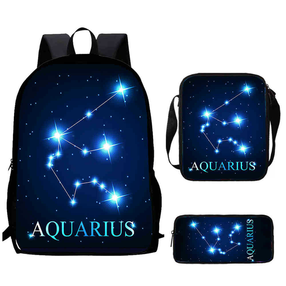 12 Sternbilder Schultasche High Definition Multifunktion Oxford Leichter Rucksack Haare