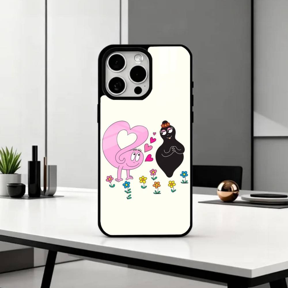 Tiny Cute B-BarbapapaS Phone Case For iPhone17,16,15,14,13,12,11 Plus,Pro Max Magnetic For Magsafe Wireless Charging