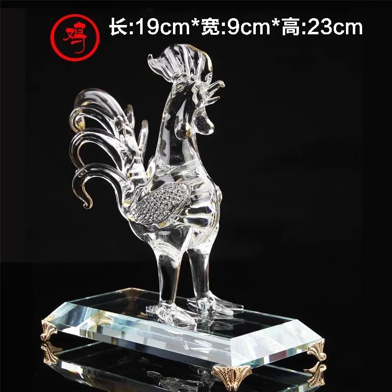 Home decor accessories Twelve zodiac animal ornaments Crystal crafts Wealth acquisition ornaments 1pcs desk decoration