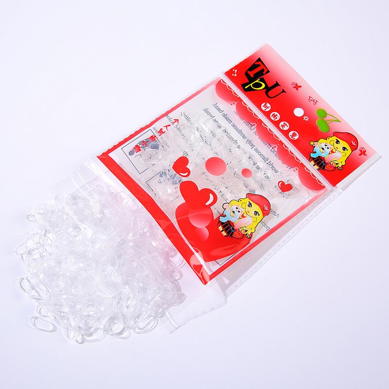 Small Rubber Bands Female Hair Disposable Rubber Band Bag Color High Elastic Hair Ring Does Not Hurt Children'S Head Rope