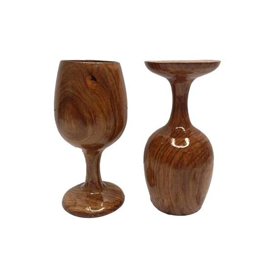 Set of 2 Handmade Wooden Wine or Beer Glasses, Beer Glass for Home
