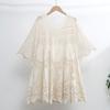 DIMANAF 2025 New Summer Dresses Women Knitted Dress Basic Fashion Lace Dresses Casual Loose