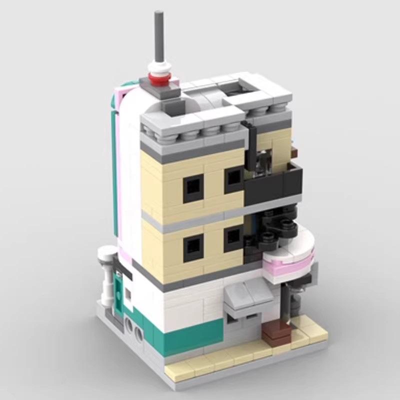 Compatible With Building Blocks MOC Mini City Street Scene Nostalgic Restaurant Puzzle Assembled Building Block Model Toys
