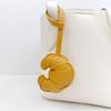 Handmade Leather Croissant Women'S Bag Charm Keychain - Cute Food Backpack Pendant Couple Friend Jewelry Gift