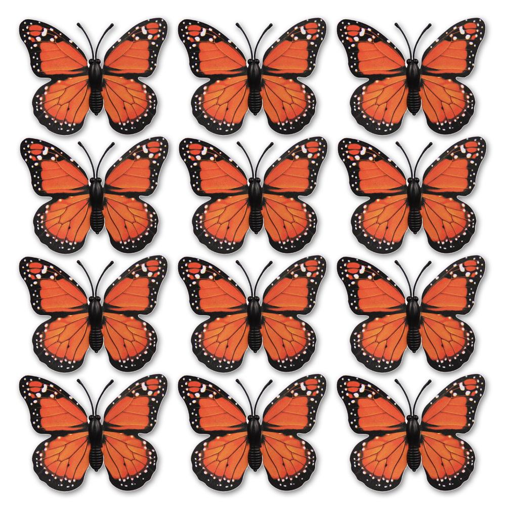 3D Monarch Butterfly Wall Stickers - Halloween Home Decor