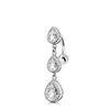 Human Puncture Jewelry Stainless Steel Pour Water Droplet -Shaped Navel Loop European And American Selling Navel Nails