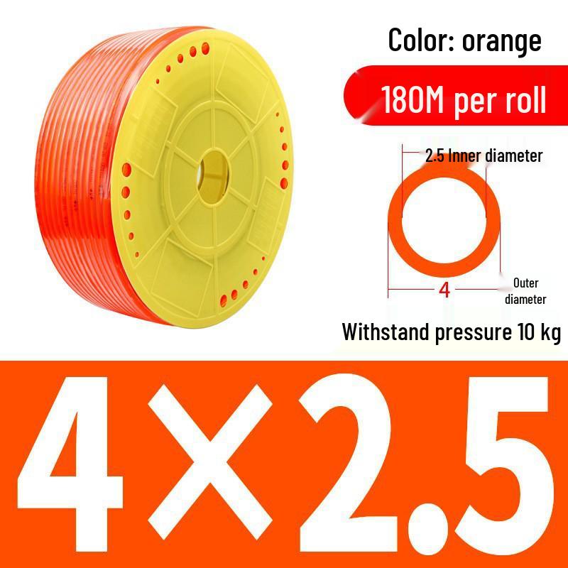 Pressure-Resistant Explosion-Proof PU Air Hose - Flexible, High-Pressure Air Pump Compressor Hose, Transparent Pneumatic, 6MM/12MM.
