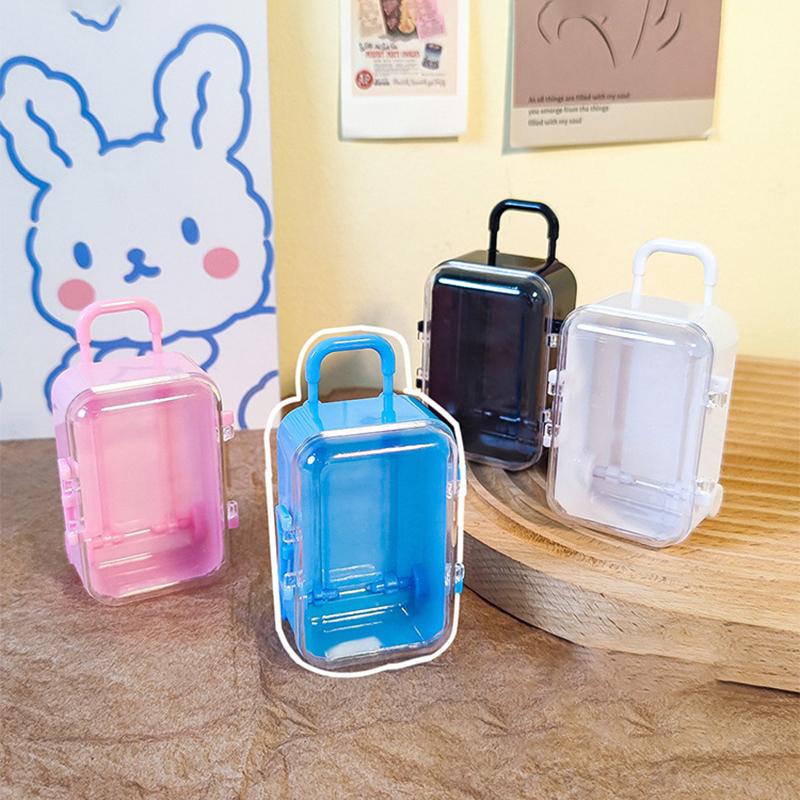 Transparent Jewelry Box Creative Mini Trunk Jewelry Organizer Simple Earrings Hairpins Storage Box Desktop Organizer Box