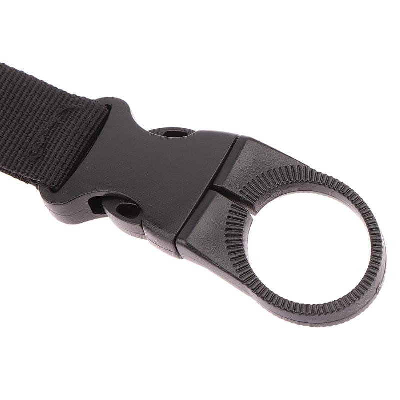 Webbing Buckle Hook Water Bottle Holder Clip Outdoor Military Nylon Climb Carabiner Belt Backpack Hanger Camp