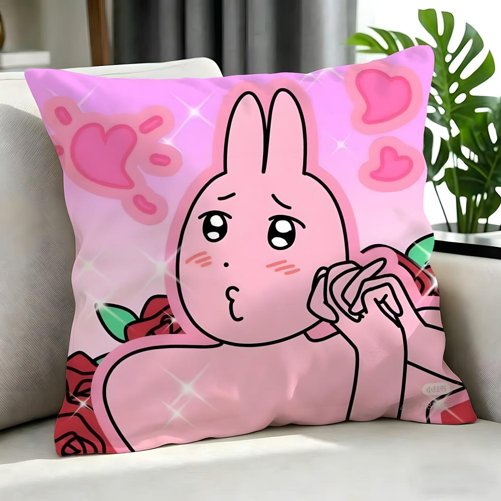 Cartoon My Friend Rabbit Cushion Cover Cushion Cover Set 4Pcs 50X50 45X45 40X40 Pillowcase Decorative Sofa Home Decor