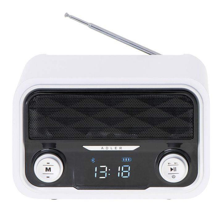 Radio Portable - Adler - AD1185 - Bluetooth - Tuner FM - Lecture MP3 - USB et SD