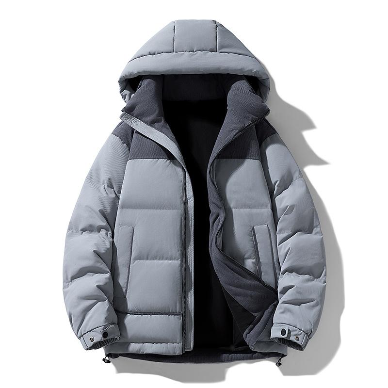 Winter New Down Jacket Men's White Duck Down Youth Casual Hooded Thickened Warm Down Men's Jacket