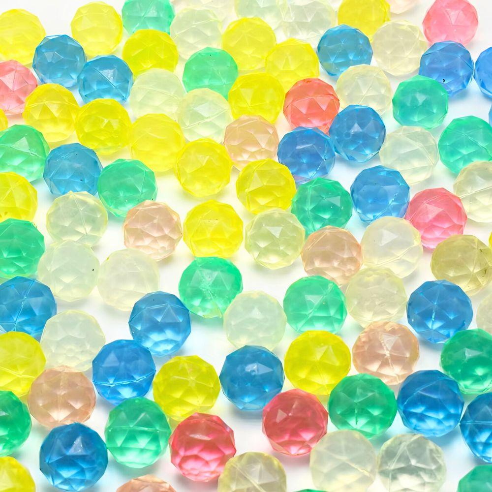 15pcs 0.98inch Rubber Elastic Pet Toy Ball Mixing Colors Machine Fillers Party Game Prizes Home Outside Activities Supplies YMY