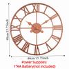 Elegant Nordic Style Roman Numerals Clock Minimalist 3D Decorative Wall Clock Round Retro Metal Iron Clock Office