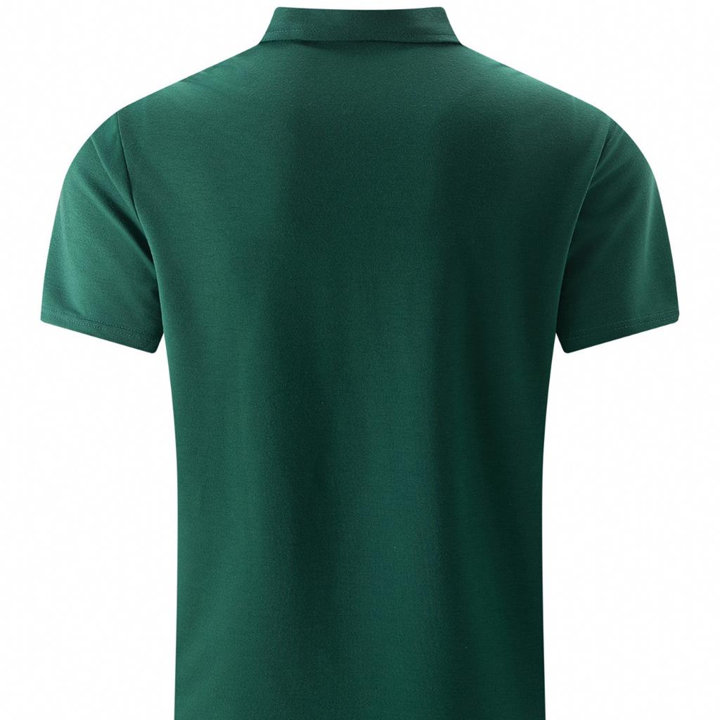 Men's POLO Shirt Casual Fashion Solid Colour Small Terry Zip Lapel Top Polo Shirt Men's Tops