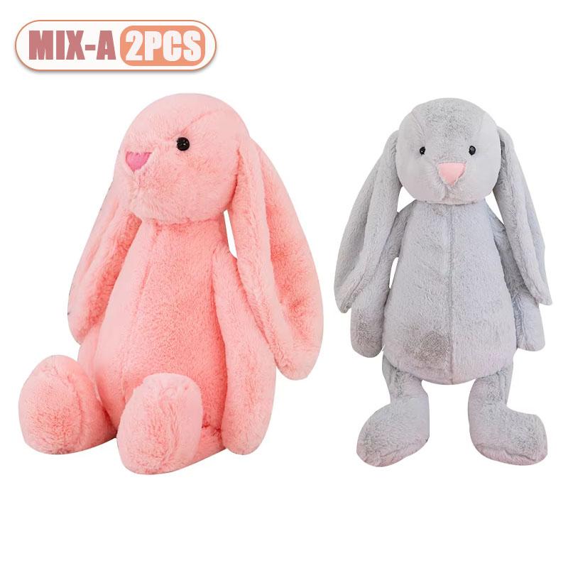 1-4PCS Plush Bunny Doll Children's Sleepy Soothing Doll Rabbit Dolls Shy Pink Rabbit Doll Children Gift Bedroom Plush Ornament