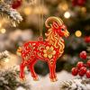 Christmas Lamb Acrylic Hanging Ornament 1PC Flat Cute Sheep Pendant for Xmas Tree Home Winter Holiday Party Decoration