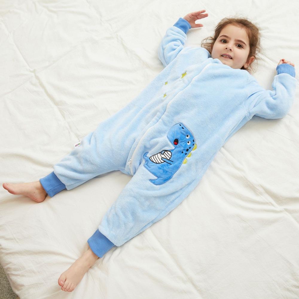 Kids Flannel Onesie Pajamas Cartoon Loungewear Christmas Costume Flannel Sleeping Bag Jumpsuit