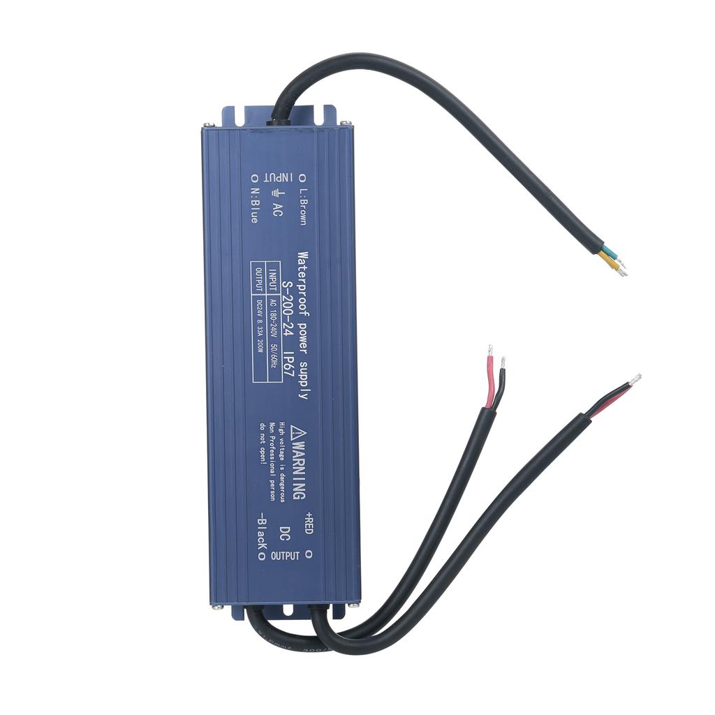 IP67 Waterproof LED Driver Switch Power Supply Transformer Adapter AC 180V-240V To DC 24V 400W