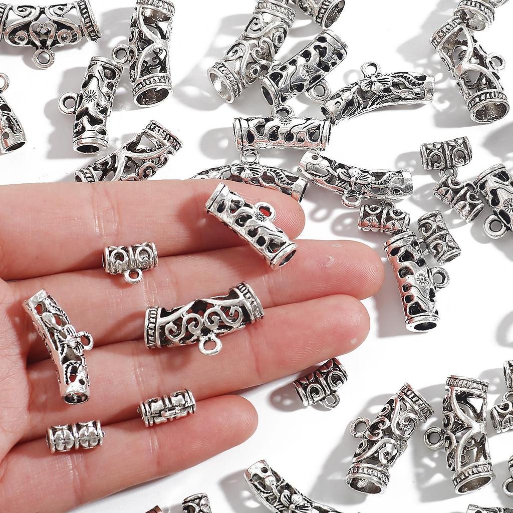 10Pcs Retro Plating Silver Alloy Accessories For Jewelry Component Making DIY Charm Decoration