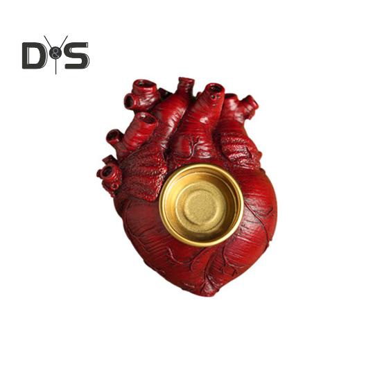 

Подсвечник на Хэллоуин в виде готического сердца, мозга, позвоночника, смоляная подставка для свечей, ароматизированная свеча, подсвечник, украшение для стола A
