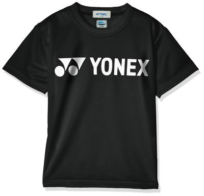 YONEX Junior Dry Black Size J140 To Japanese Size Shirt, Boys, (007), (equivalent 140)