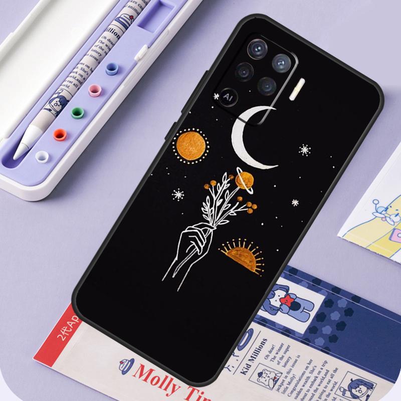 Sun Flowers Cat Snake Moon For Oppo A96 A76 A16 A94 A74 A54 A15 A18 A38 A58 A78 A98 A40 A60 A80 A57 A17 A77 A5 Pro Case