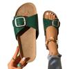 Thick-bottomed Muffin Slippers Women's Summer New Fashion Belt Buckle Open-toed Cool Slippers Women