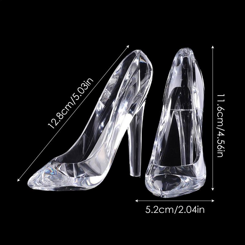 1pc Cinderellas Crystal Shoes Kids Birthday Gift Home Decor High-Heeled Shoes Figurines Wedding Decoration Valentine's Day Gift